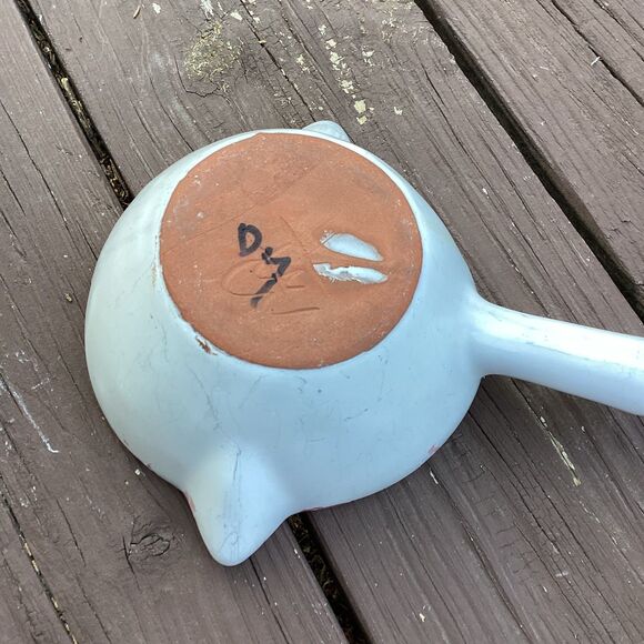 Handmade Studio Pottery Batter Bowl Ceramic Mixing Pour‎ Bowl Floral - Picture 4 of 5